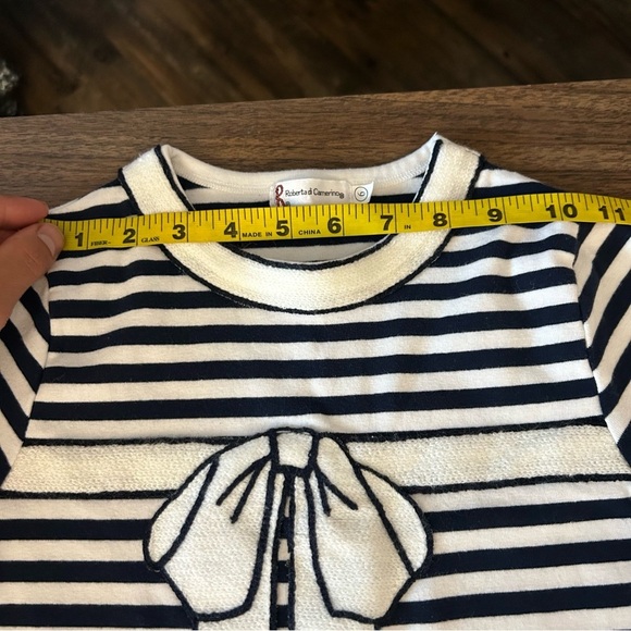 Roberta di Camerinoe Striped Kids Shirt with Bow Accent 6 - Picture 10 of 13